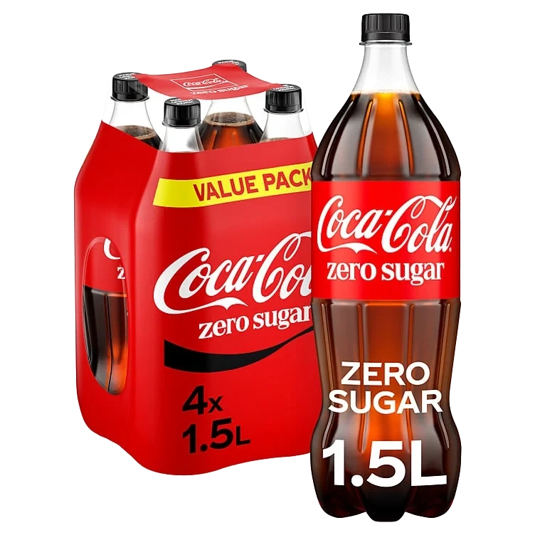 Coca-Cola Zero 1,5lx4 flaske