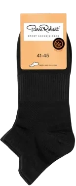 Sport Ankle Socks X2 Black 41-45