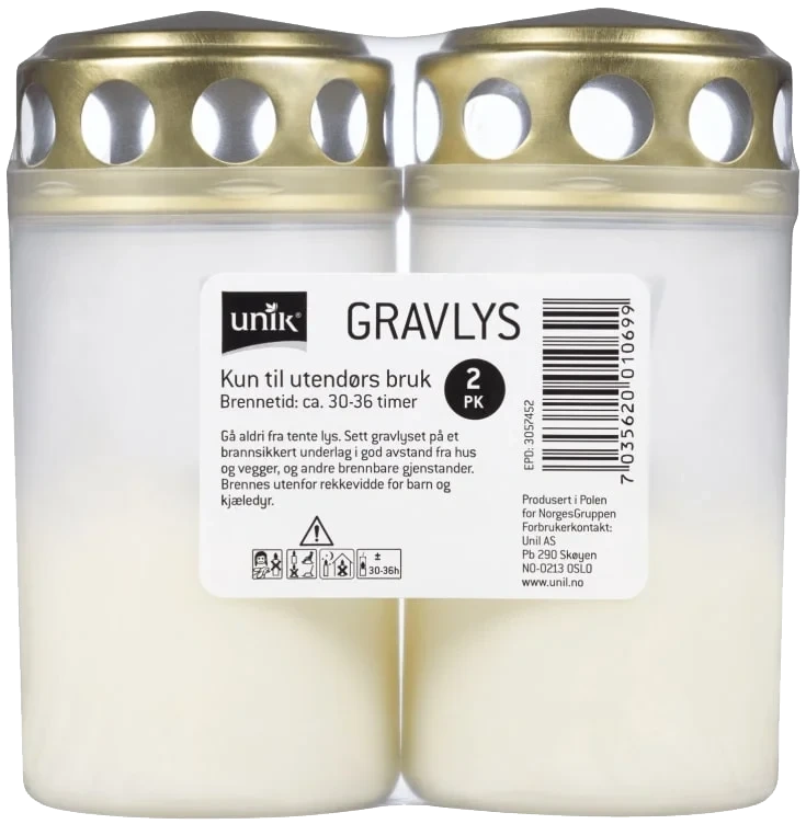 Gravlykt m/Lokk 36t 2pk Unik