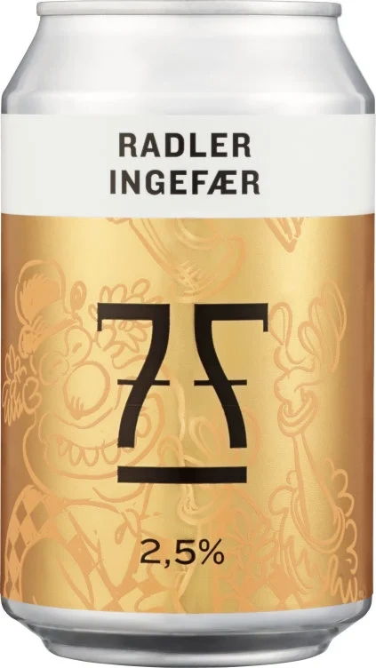 Radler Ingefær 0,33l boks 7 Fjell Bryggeri