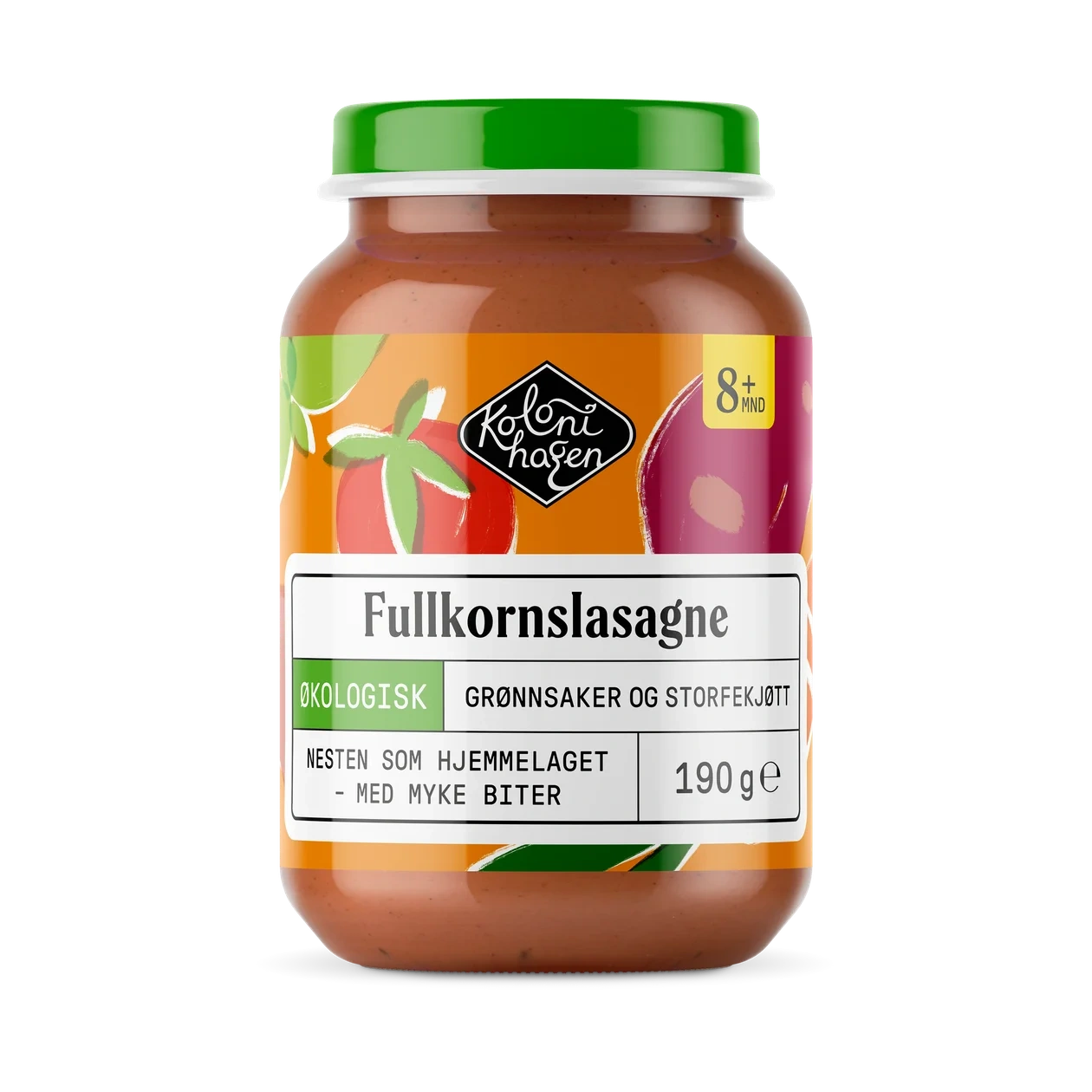 Fullkornslasagne, 8 mnd