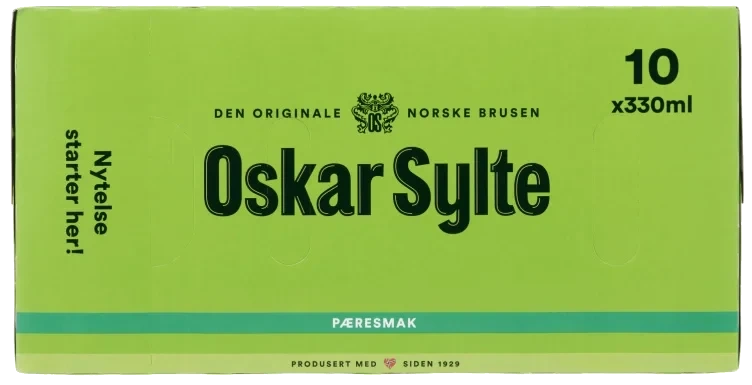 Pærebrus 0,33lx10 boks Oskar Sylte