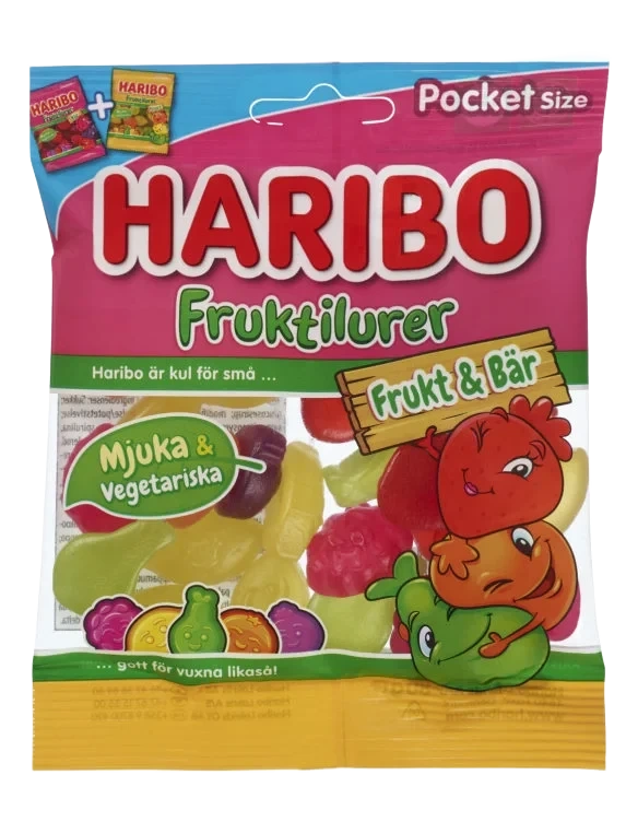 Fruktilurer Frukt & Bær 80g Haribo