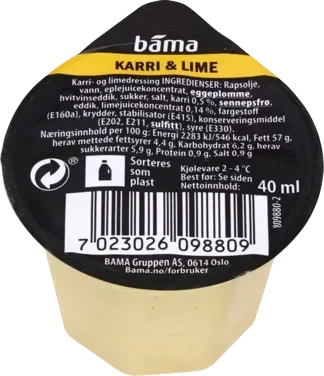 Dressing Karri Lime 40g Bama Salatbar
