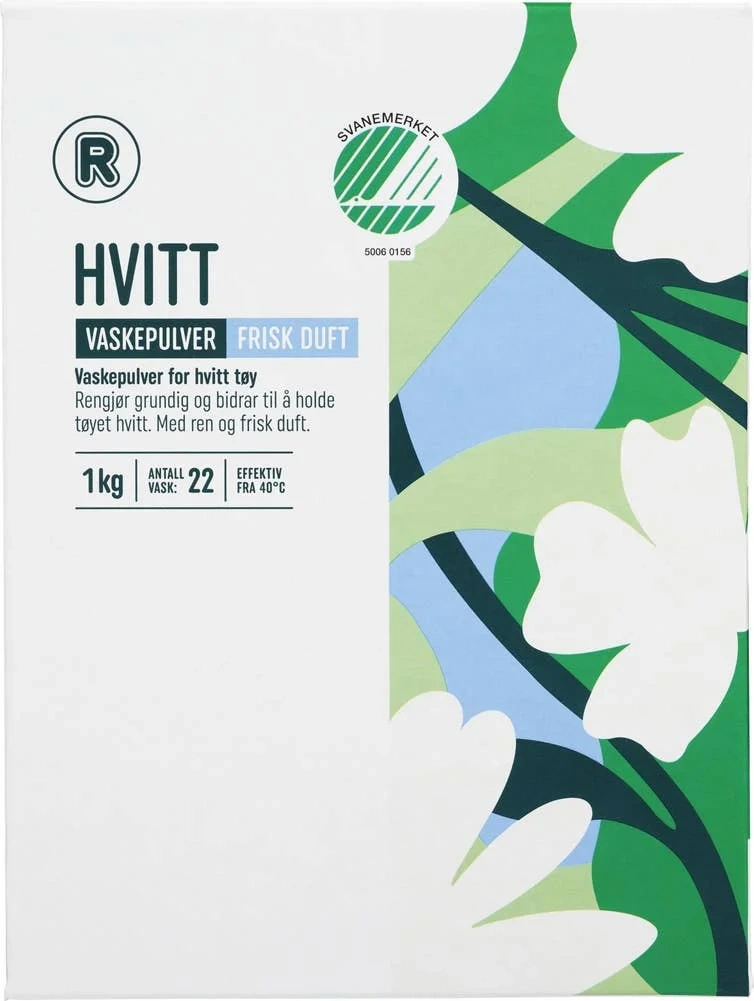 R Vaskepulver hvitt tøy