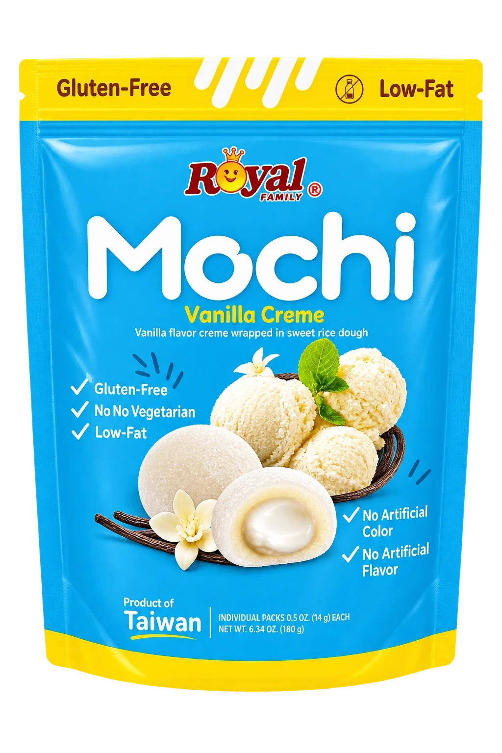 Royal Family Mochi Vanilla Cream 180g