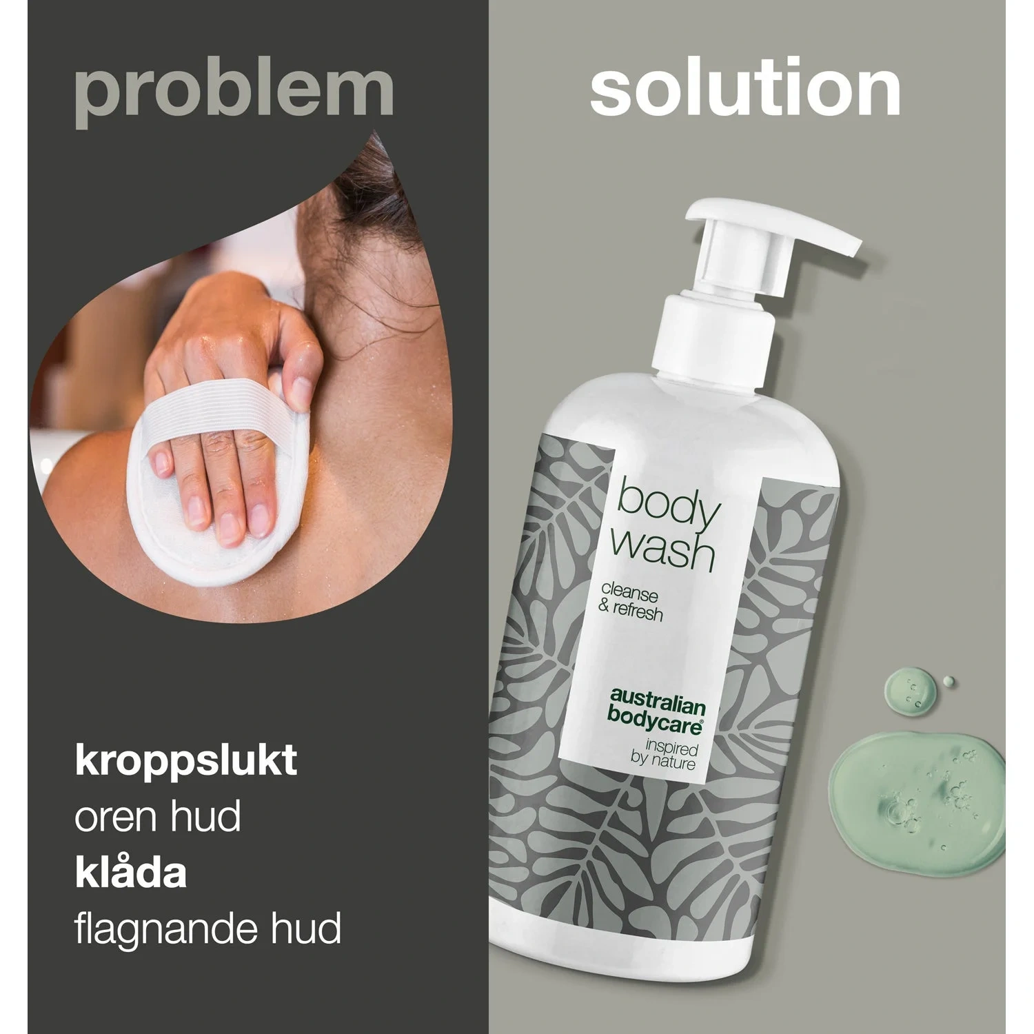 Duschtvål mot uren hud & svettlukt