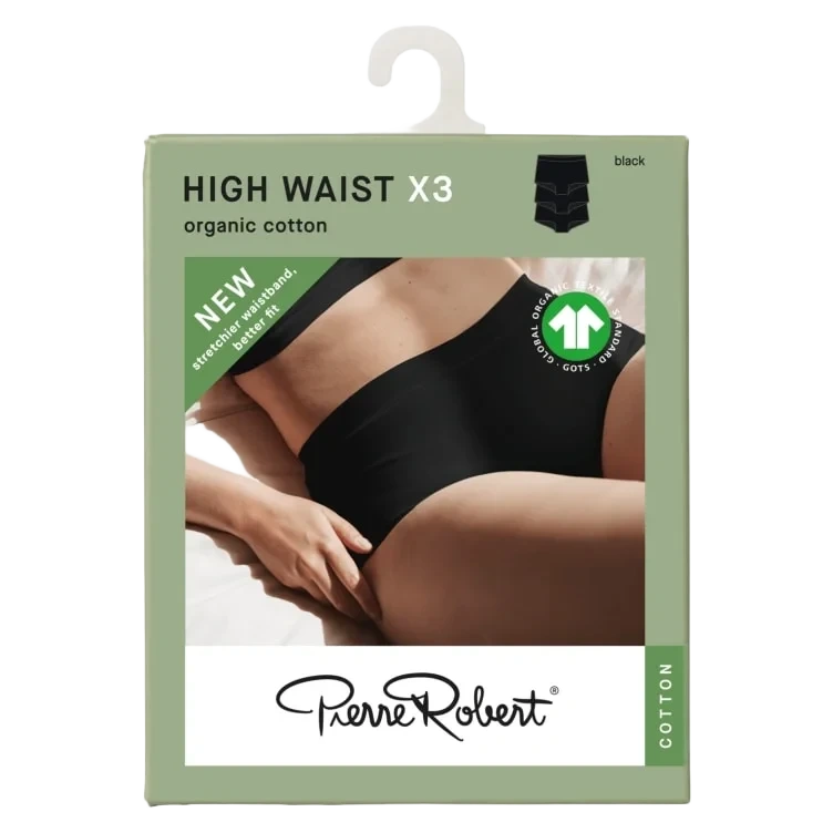 Truse High Waist Cotton Black S Pierre-Robert