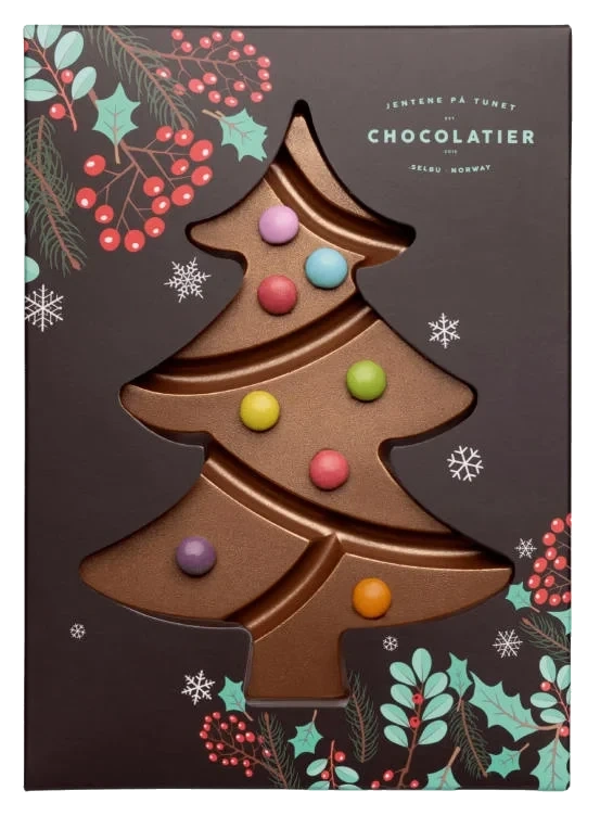 Juletre m/Hasselknas 85g Sjokoladefryd
