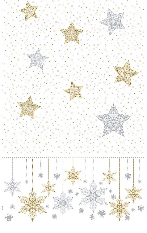 DUNI AS Duk Dunicel 1.38x220cm Snowstars White