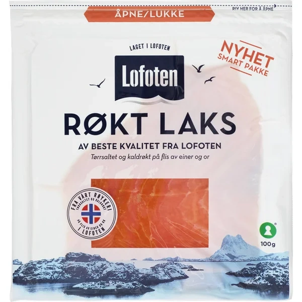 Laks Røkt Skivet 100g Lofoten