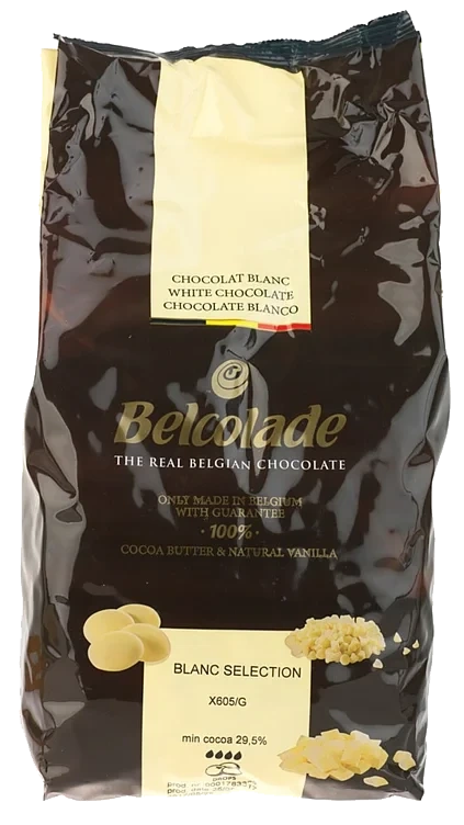 Belcolade covertyre 29.5% hvit, kartong  5kg