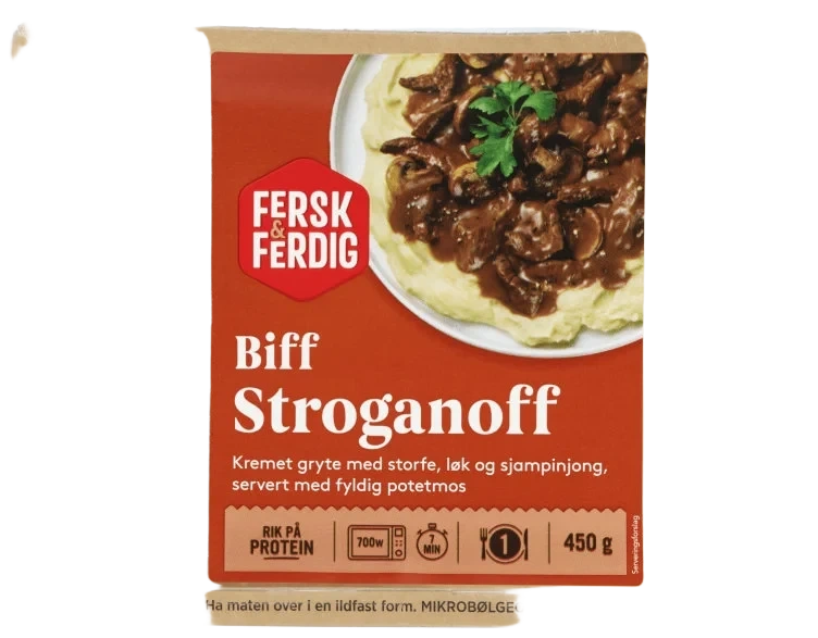 Biff Stroganoff 450g Fersk&Ferdig