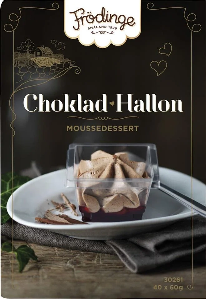Portionsdessert Choklad/Hallon