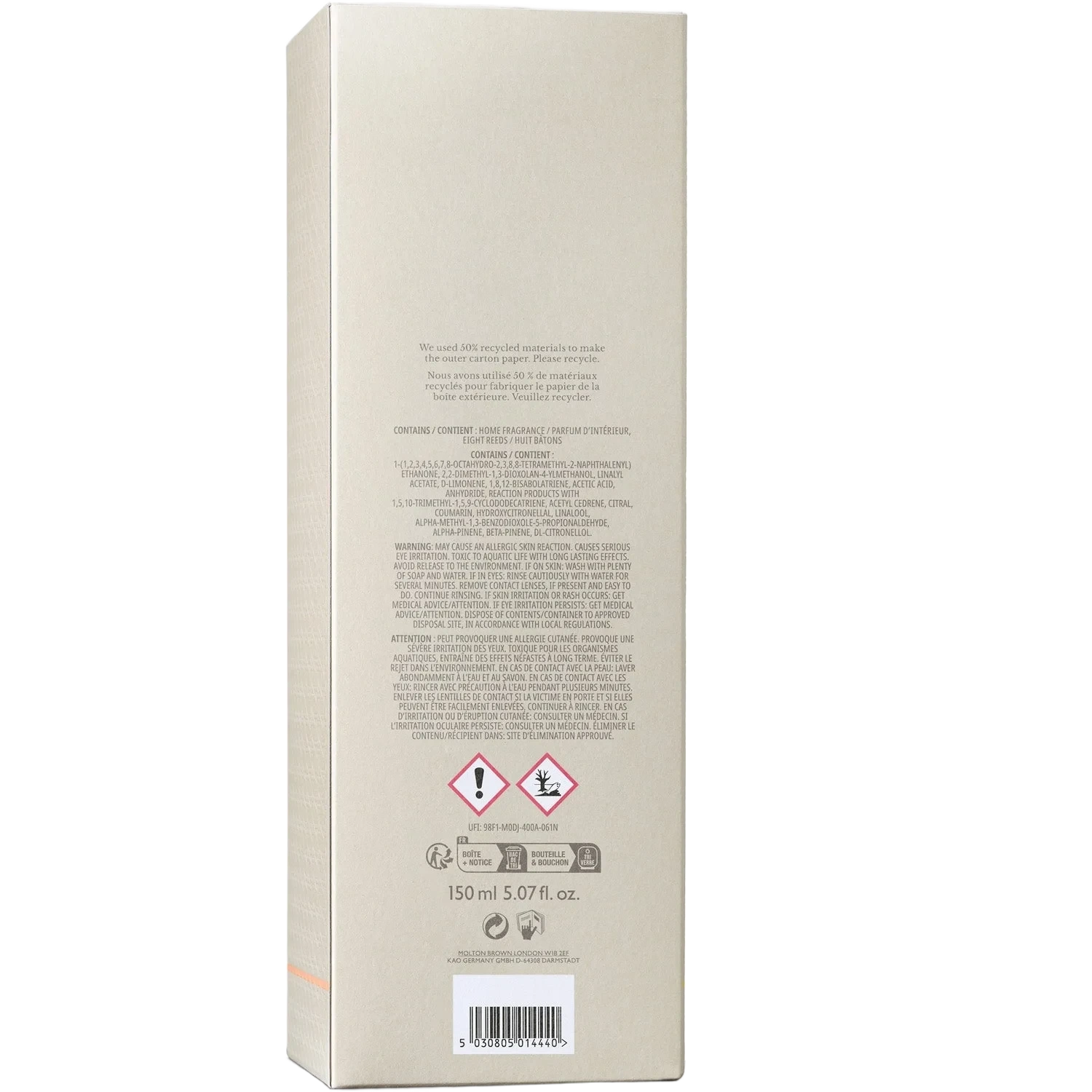 Molton Brown Re-Charge Black Pepper Aroma Reeds 150 ml