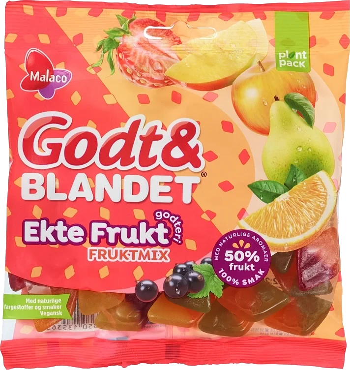 Godt&blandet ekte frukt fruktmix   140g