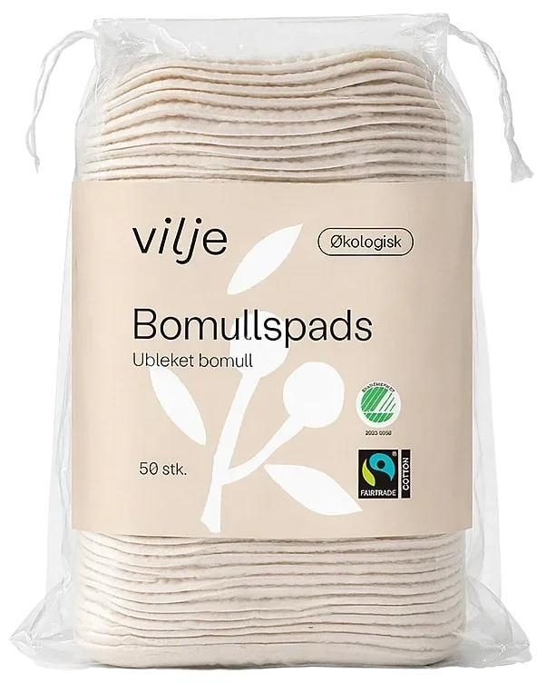 Bomullspads Oval 50stk Vilje