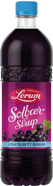 Solbærsirup Utan Tilsett Sukker 0.75l Lerum