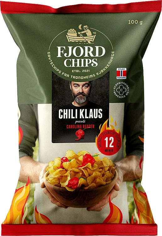 Chili Klaus Carolina Reaper 100g Fjordchips
