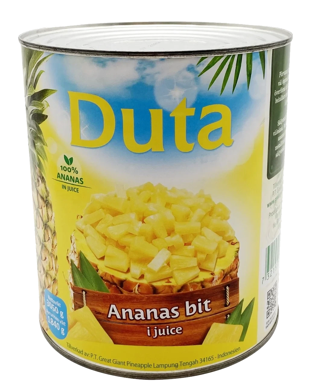 Ananasbitar i juice