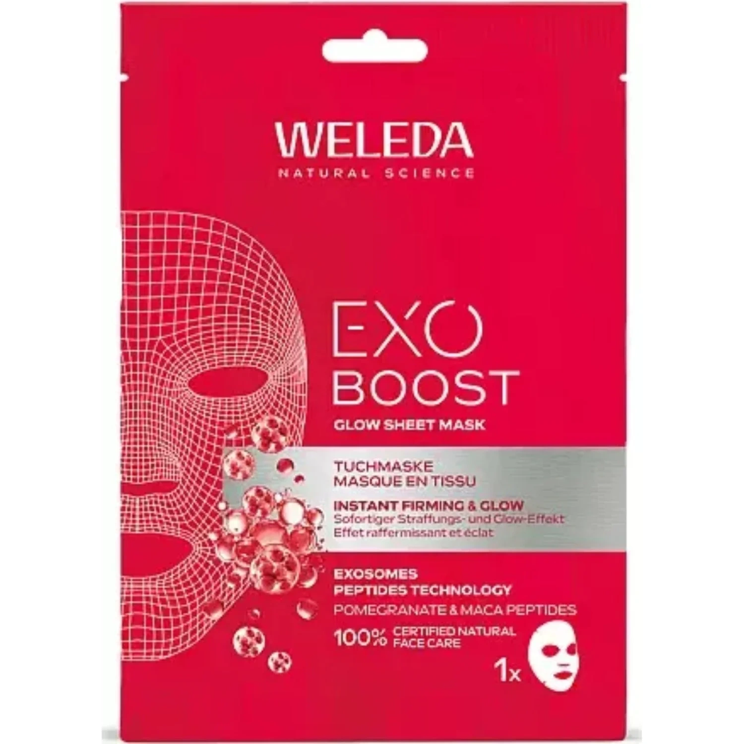 Weleda Exo Boost Glow Sheet Mask Pomegranate Sheet Mask
