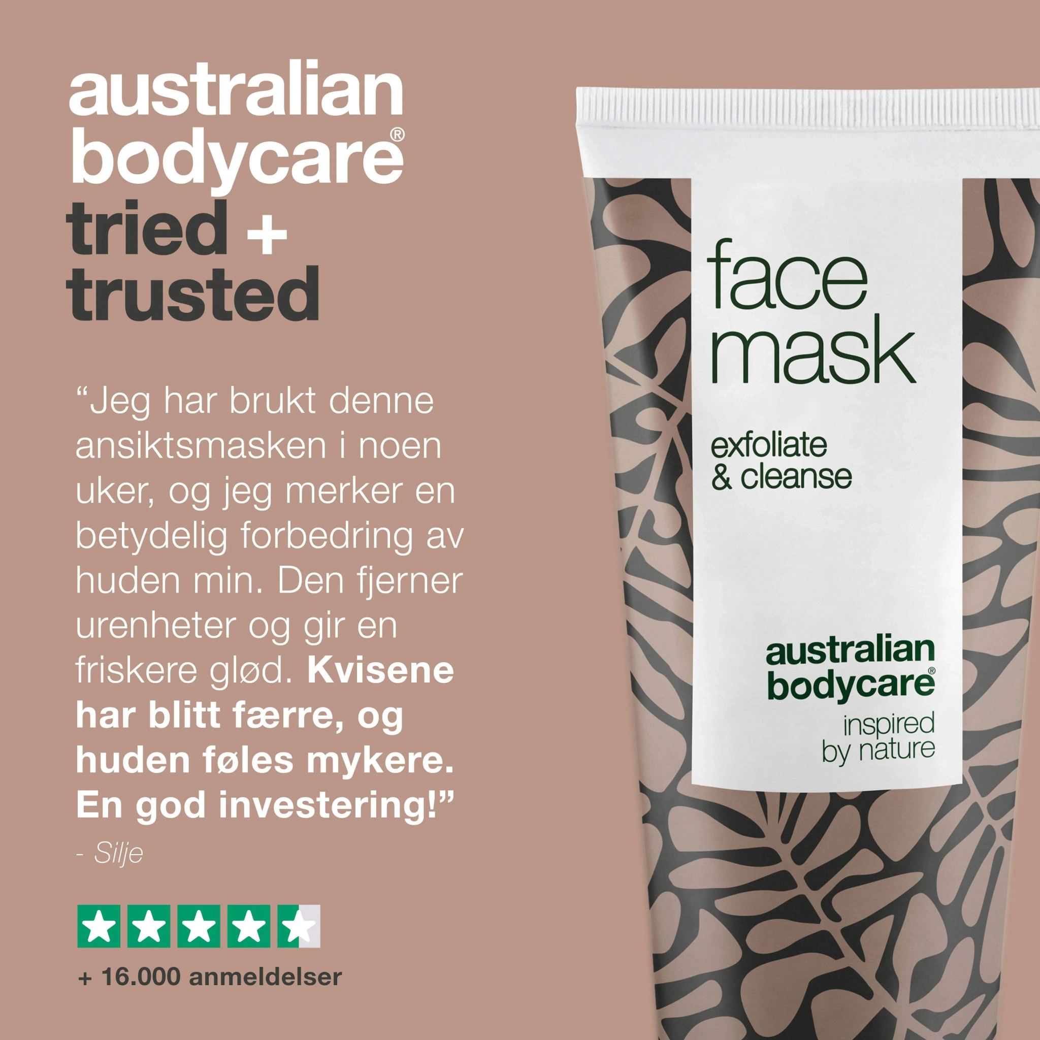 Australian Bodycare Exfoliating Face Mask – Deep Cleansing Mask For Blackheads, Pimples & Oily Skin 100 ml