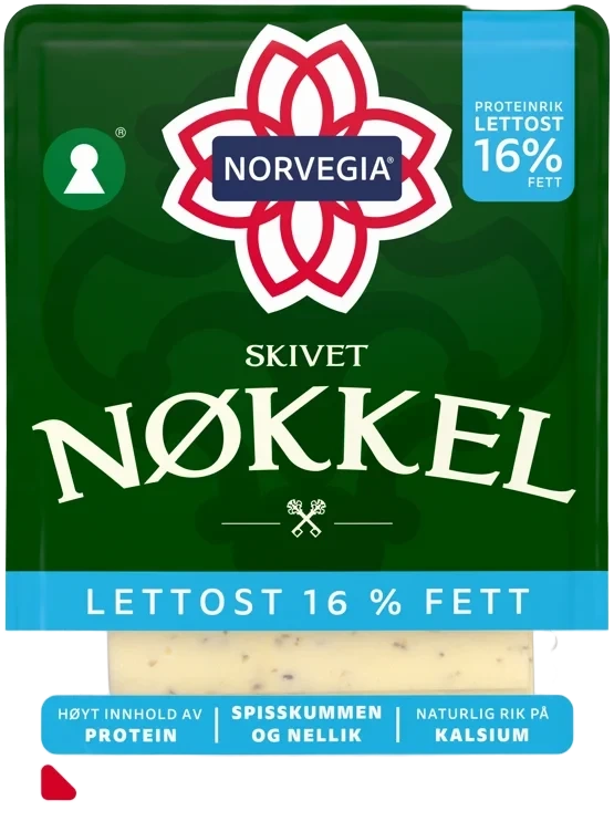 Norvegia nøkkel lett 16% skivet  150g