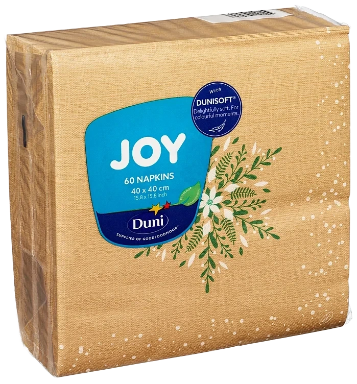 Serviett dunisoft 40cm natural charm 60stk