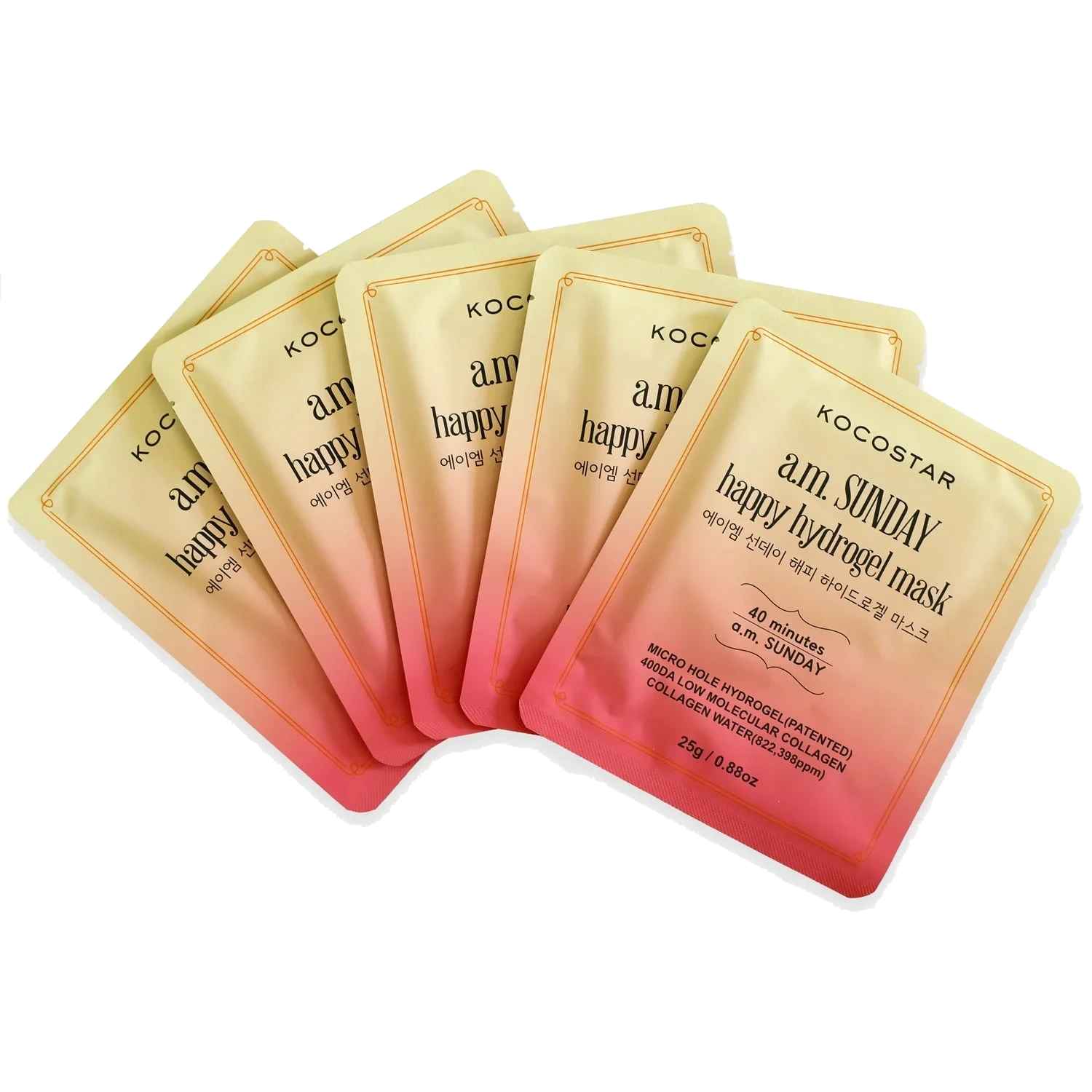 Kocostar A.M. Sunday Happy Hydrogel Mask 5 pcs