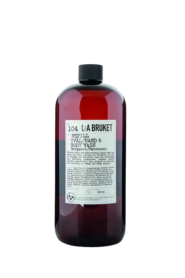 L:A BRUKET 104 Hand & Body Wash Bergamot/Patchouli Refill 1000 ml