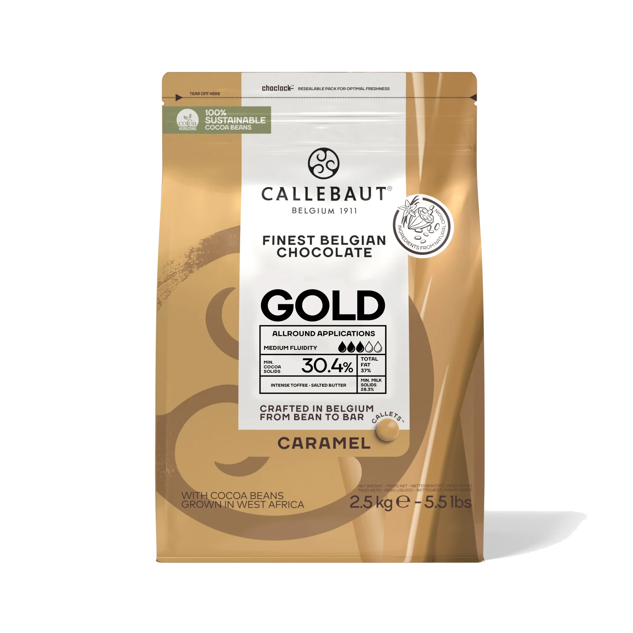 Callebaut, Gold, vit choklad med ka