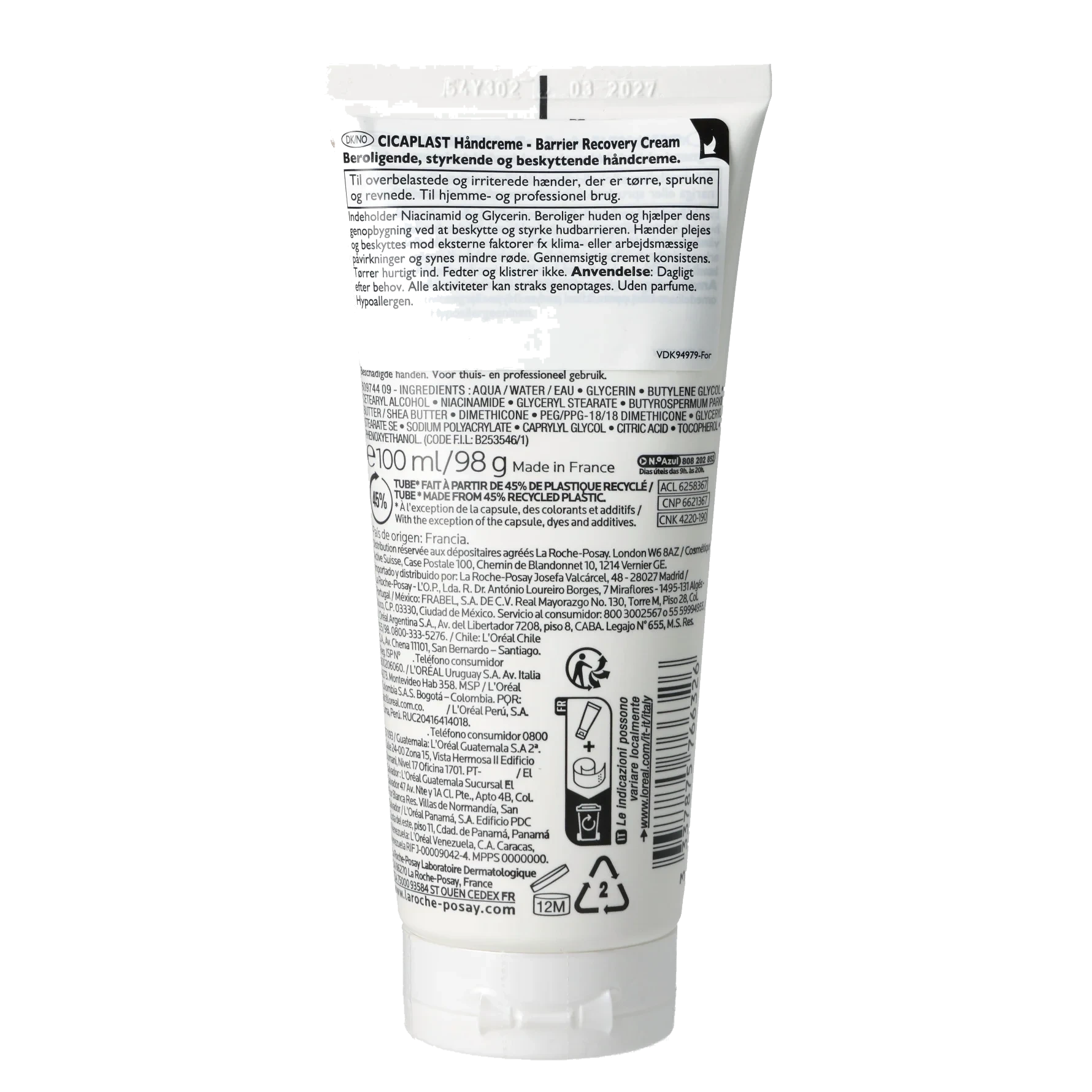 La Roche-Posay Cicaplast Baume Hand Cream 100 ml