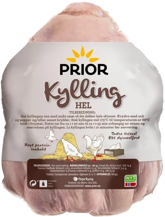 Kylling hel hel 1,5-2kg Favorittkylling