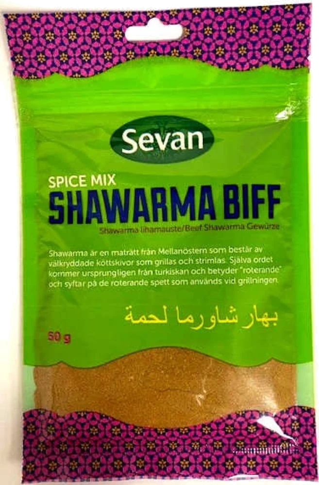 Sevan Shawarmakrydder Biff 50g