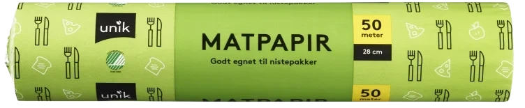 Matpapir 28cmx50m Unik