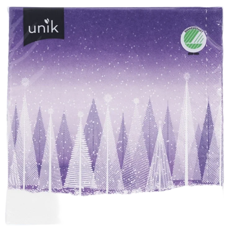 Serviett Advent Lilla Juletrær 20stk Unik