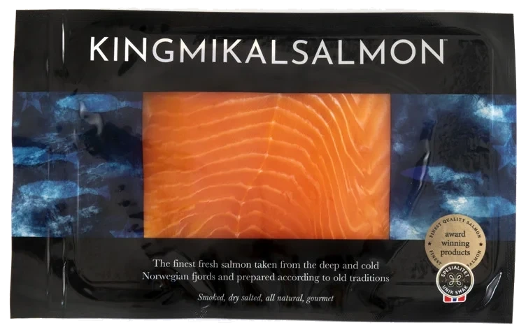 Einerøykt laks skivet 12xca200g   kg