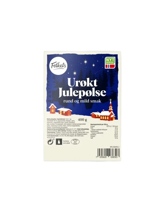 Julepølse Urøkt 400g Folkets
