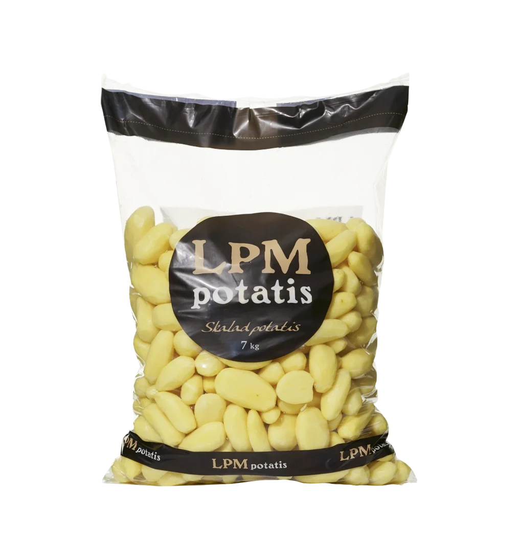 Skalad Mandelpotatis. Ovaccad