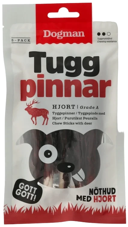 Tyggepinner med Hjort 5pk 12cm