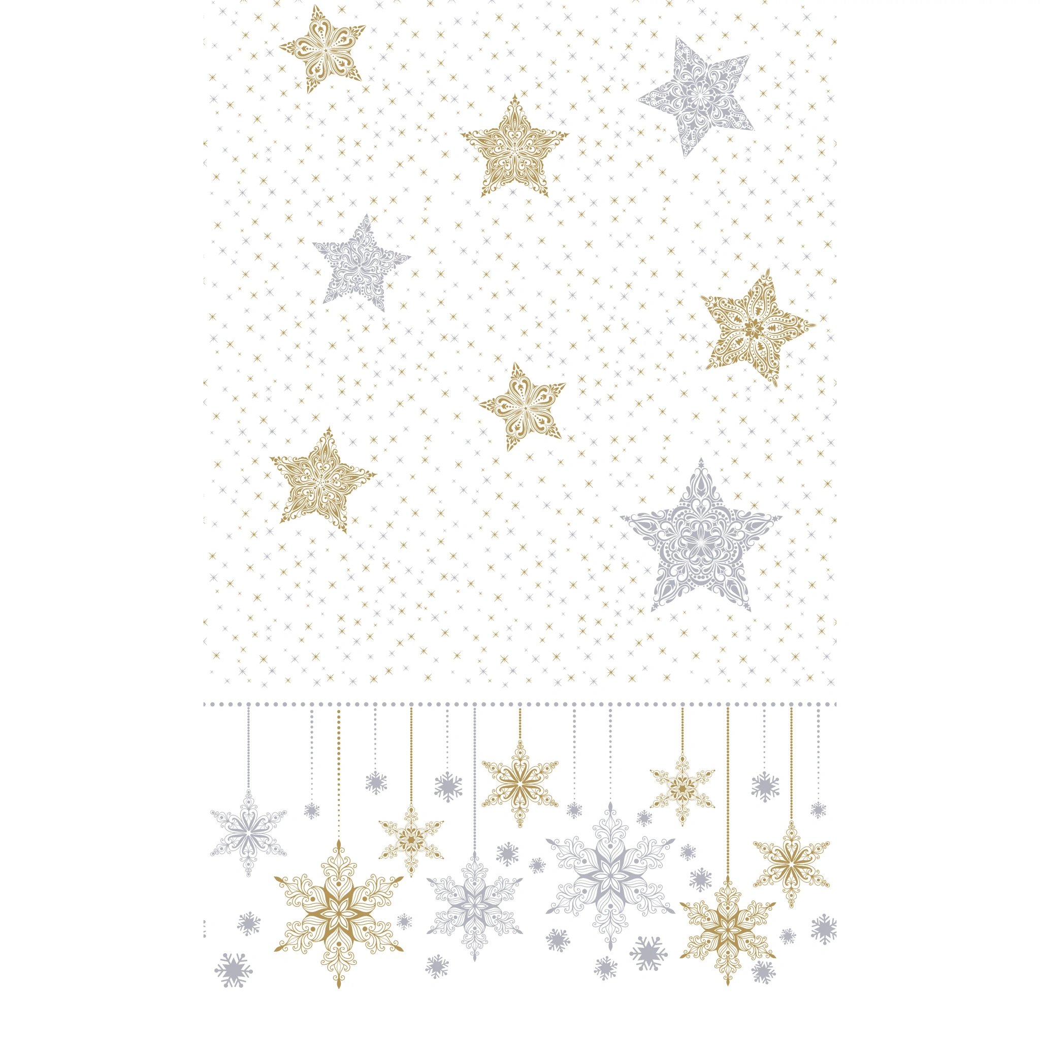DUNI AS Duk Dunicel 1.38x220cm Snowstars White