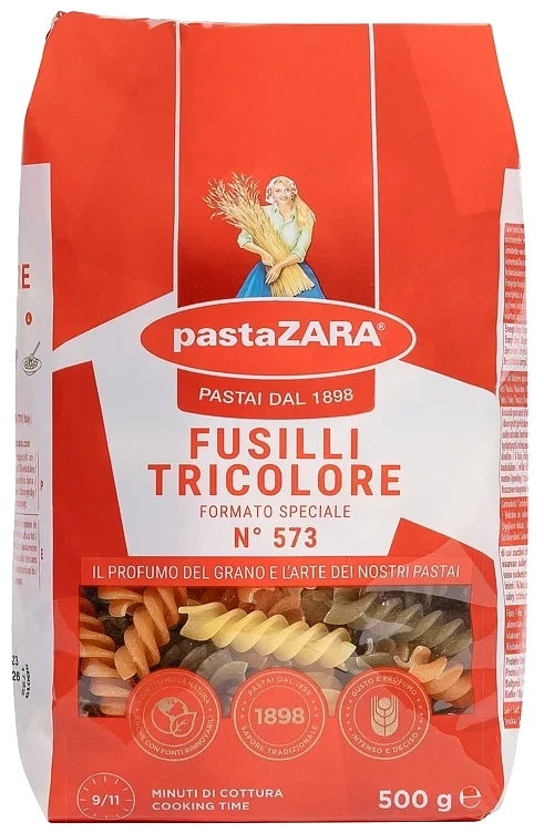 Fusilli Tricolore 500g Pasta Zara