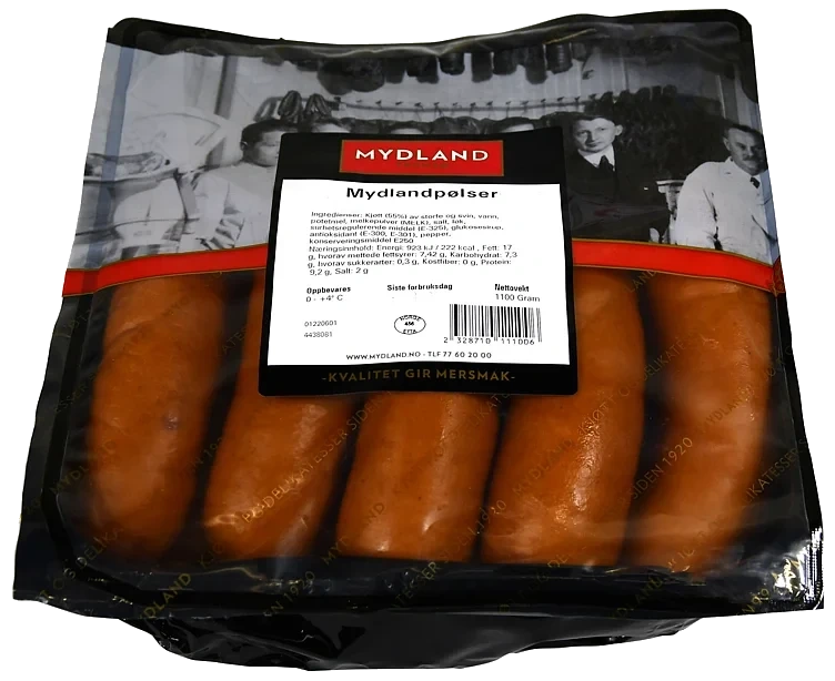 Mydlandpølser 1100g Mydland