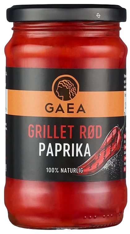 Gaea Grillet Rød Paprika 290g