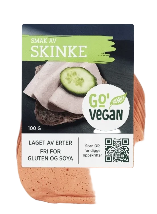 Vegansk Pålegg m/Smak Av Skinke 100g Go'Vegan
