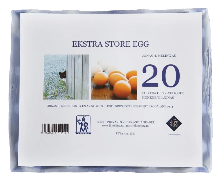 Egg Kjempestore Xl 20stk Meling