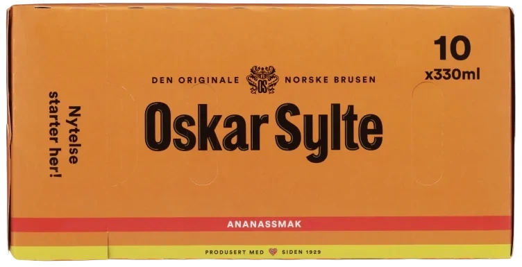 Ananasbrus 0,33lx10 boks Oskar Sylte