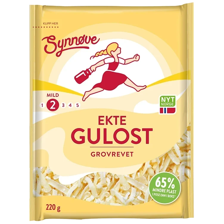 Synnøve gulost revet   220g