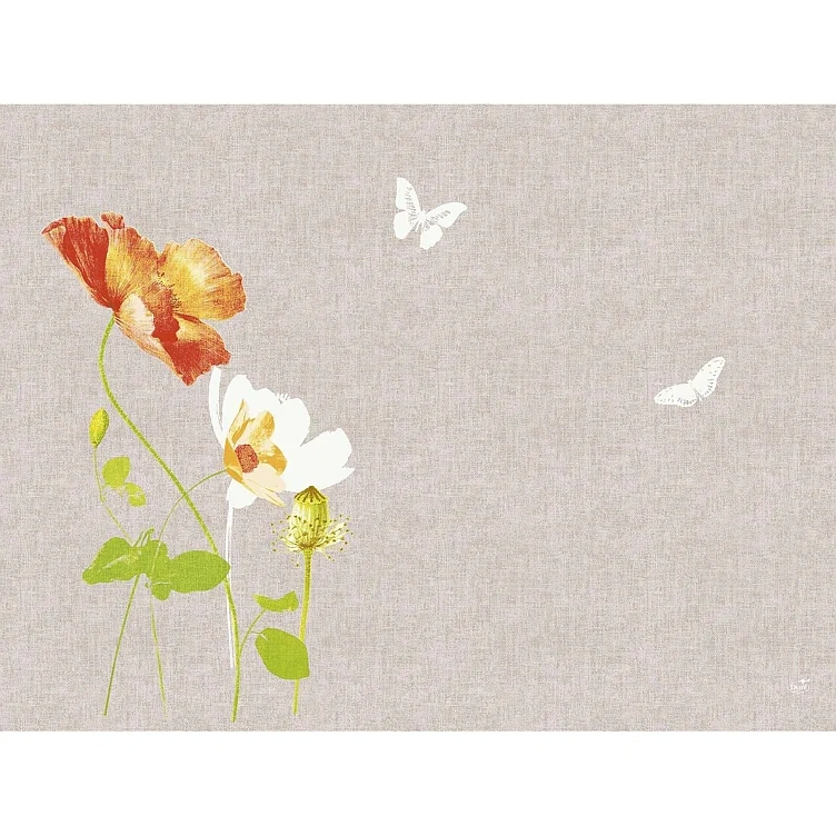 Bordbrikke d-cel poppy   100stk
