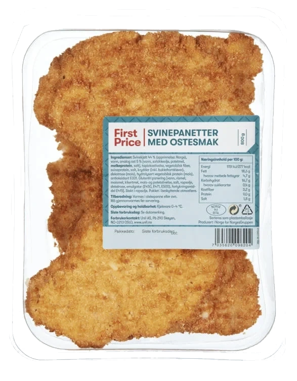 Svinepanetter m/Ostesmak 800g First Price
